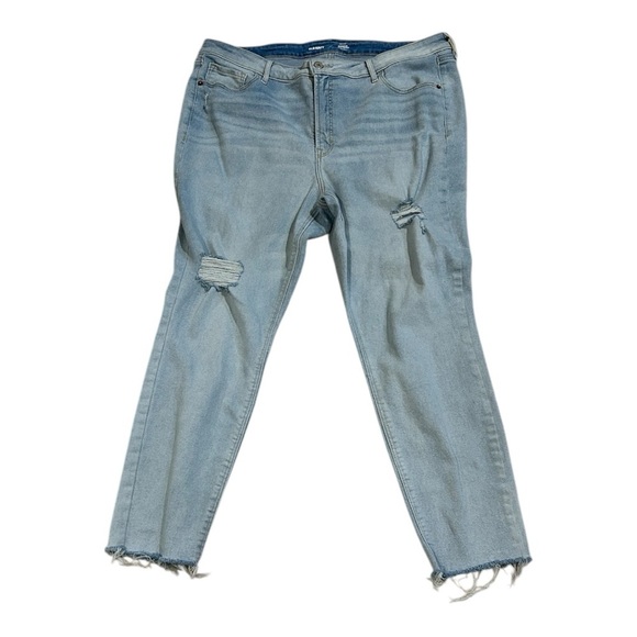 Old Navy Light Blue Cropped Women's Jeans - Picture 1 of 5